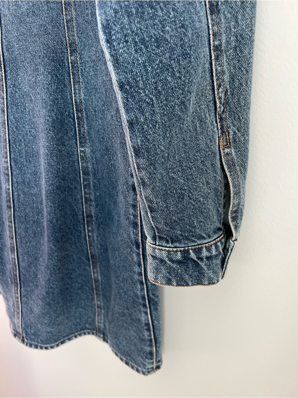 H&M | Medium Wash Blue Denim Jacket Dress Size XS - Picture 9 of 17